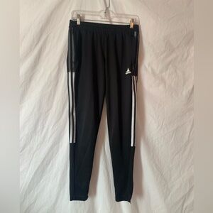 Adidas primegreen 3stripes track pants sizeS zippered pockets and ankles